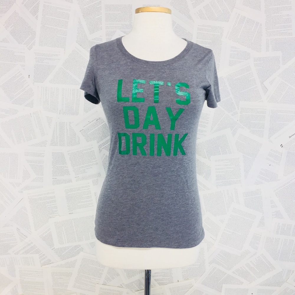 Let’s day Drink Graphic Tee Shirt Cotton Medium